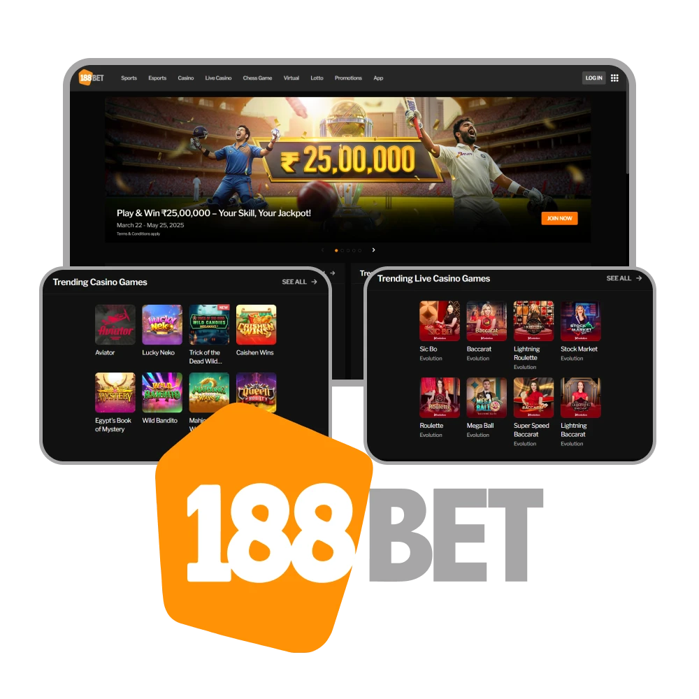 Dịch vụ đa nền tảng của 188Bet trên thiết bị di động